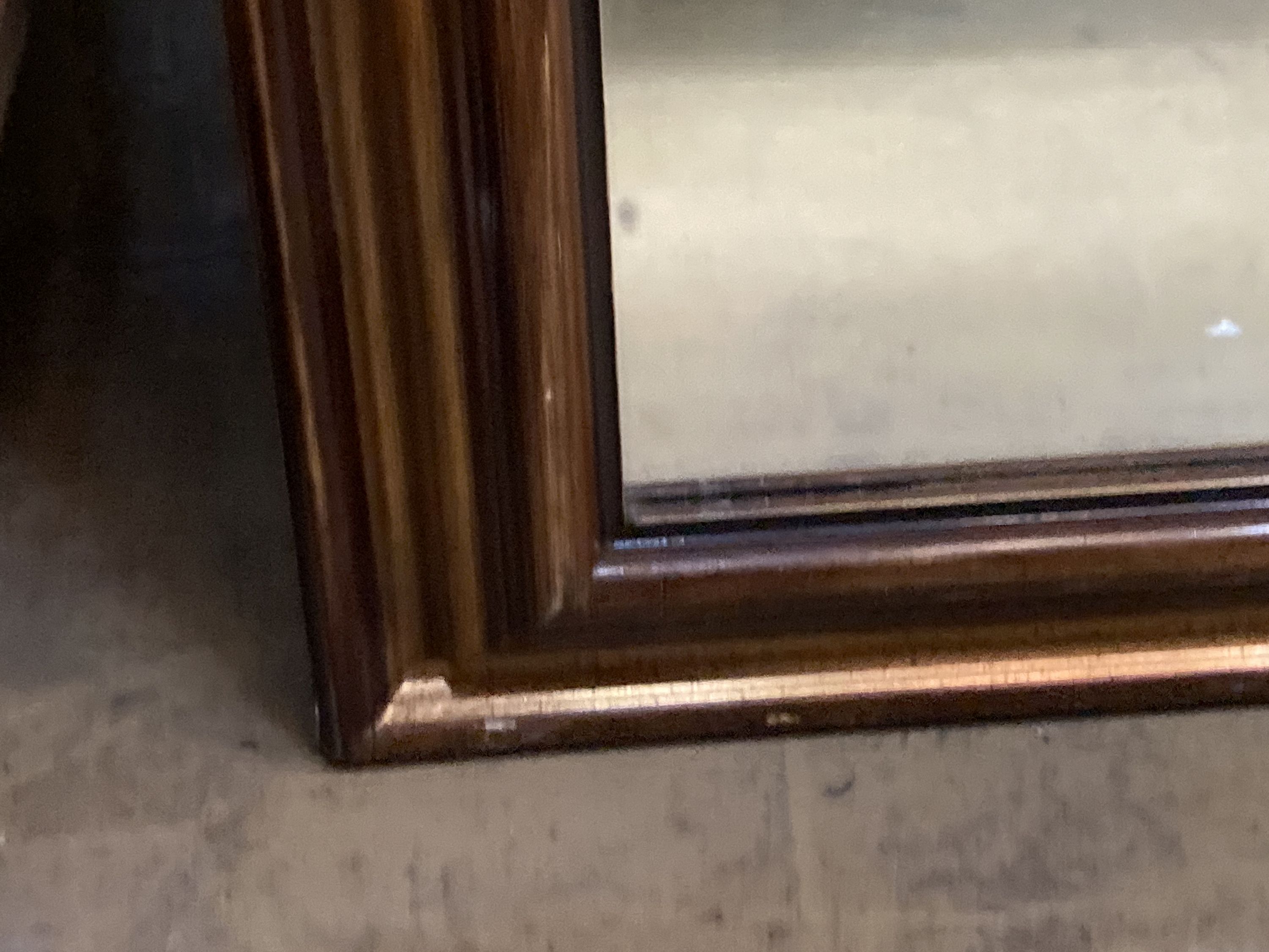 A large rectangular parcel gilt-framed wall mirror, width 140cm, height 230cm